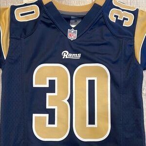 Nike On Field NFL Football Los Angeles Rams Jersey Blue Todd Gurley II Kids‎ S